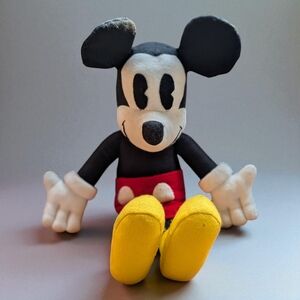 Mickey Mouse Handmade Plush Doll | 1970s Retro Character‎ | Mid Century Nursery